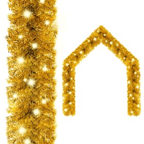 Weihnachtsgirlande mit goldenen LED-Lichtern 5 m von vidaXL, Weihnachtsbeleuchtung - Ref: Foro24-329201, Preis: 32,26 €, Raba...