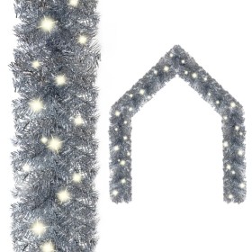 Guirnalda de Navidad con luces LED plateado 10 m de vidaXL, Luces de Navidad - Ref: Foro24-329205, Precio: 57,09 €, Descuento: %