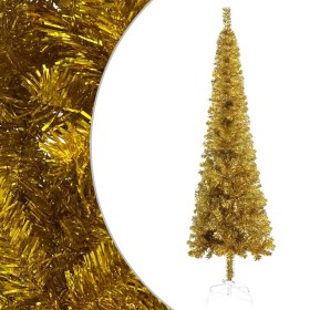 Goldener schlanker Weihnachtsbaum 150 cm von vidaXL, Weihnachtsbäume - Ref: Foro24-329233, Preis: 29,99 €, Rabatt: %