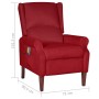 Sillón de masaje reclinable de terciopelo vino tinto de vidaXL, Sillones de masaje eléctricos - Ref: Foro24-329295, Precio: 1...