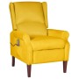 Sillón de masaje reclinable de terciopelo amarillo de vidaXL, Sillones de masaje eléctricos - Ref: Foro24-329297, Precio: 216...