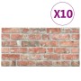 10pcs EPS 3D Wall Panels with Red Brick Design by vidaXL, Wall covering - Ref: Foro24-332921, Price: 255,79 €, Discount: %