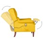 Sillón de masaje reclinable de terciopelo amarillo de vidaXL, Sillones de masaje eléctricos - Ref: Foro24-329297, Precio: 216...