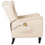 Cream Fabric Reclining Massage Chair by vidaXL, Electric massage chairs - Ref: Foro24-329339, Price: 208,35 €, Discount: %