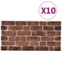 3D Wall Panels 10pcs Dark Brown EPS Brick Design by vidaXL, Wall covering - Ref: Foro24-332923, Price: 241,64 €, Discount: %