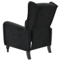 Sillón de masaje reclinable de terciopelo negro de vidaXL, Sillones de masaje eléctricos - Ref: Foro24-329358, Precio: 249,05...