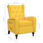 Sillón de masaje reclinable de terciopelo amarillo de vidaXL, Sillones de masaje eléctricos - Ref: Foro24-329359, Precio: 234...