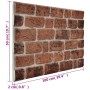 3D Wall Panels 10pcs Dark Brown EPS Brick Design by vidaXL, Wall covering - Ref: Foro24-332923, Price: 241,64 €, Discount: %