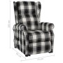 Sessellift aus braunem und weißem Stoff von vidaXL, Sessel - Ref: Foro24-329479, Preis: 318,51 €, Rabatt: %