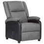 Sillón reclinable de cuero sintético y tela gris claro de vidaXL, Sillones - Ref: Foro24-329487, Precio: 182,99 €, Descuento: %