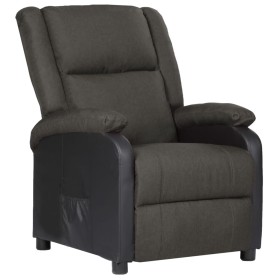 Sillón reclinable de cuero sintético y tela gris oscuro de vidaXL, Sillones - Ref: Foro24-329488, Precio: 182,99 €, Descuento: %