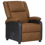 Sillón reclinable de cuero sintético y tela gris taupé de vidaXL, Sillones - Ref: Foro24-329494, Precio: 200,99 €, Descuento: %