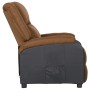 Sillón reclinable de cuero sintético y tela gris taupé de vidaXL, Sillones - Ref: Foro24-329494, Precio: 200,99 €, Descuento: %