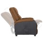 Sillón reclinable de cuero sintético y tela gris taupé de vidaXL, Sillones - Ref: Foro24-329494, Precio: 200,99 €, Descuento: %