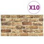 3D Wall Panels 10pcs Dark Sand EPS Brick Design by vidaXL, Wall covering - Ref: Foro24-332926, Price: 177,27 €, Discount: %