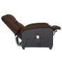 Dark Brown Faux Leather and Fabric Massage Chair by vidaXL, Electric massage chairs - Ref: Foro24-329500, Price: 200,99 €, Di...