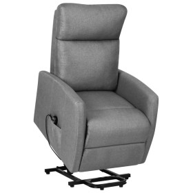 Sillón elevable tela gris claro de vidaXL, Sillones - Ref: Foro24-329605, Precio: 321,96 €, Descuento: %