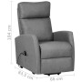 Sillón elevable tela gris claro de vidaXL, Sillones - Ref: Foro24-329605, Precio: 321,96 €, Descuento: %