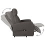 Sillón elevable tela gris oscuro de vidaXL, Sillones - Ref: Foro24-329606, Precio: 303,94 €, Descuento: %