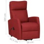 Sillón elevable tela rojo tinto de vidaXL, Sillones - Ref: Foro24-329608, Precio: 321,96 €, Descuento: %