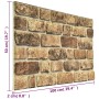 3D Wall Panels 10pcs Dark Sand EPS Brick Design by vidaXL, Wall covering - Ref: Foro24-332926, Price: 177,27 €, Discount: %