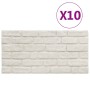 Paneles de pared 3D 10 uds EPS con diseño de ladrillo blanco de vidaXL, Recubrimiento de paredes - Ref: Foro24-332927, Precio...