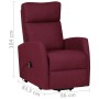 Sillón elevable tela morado de vidaXL, Sillones - Ref: Foro24-329612, Precio: 338,36 €, Descuento: %