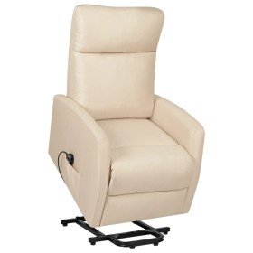 Sillón elevable tela crema de vidaXL, Sillones - Ref: Foro24-329614, Precio: 321,96 €, Descuento: %