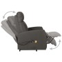 Sillón de masaje elevable tela gris oscuro de vidaXL, Sillones de masaje eléctricos - Ref: Foro24-329616, Precio: 437,23 €, D...