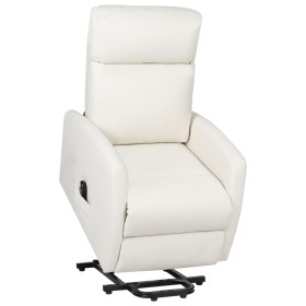 Sillón elevable cuero sintético crema de vidaXL, Sillones - Ref: Foro24-329626, Precio: 300,99 €, Descuento: %