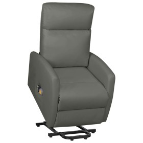 Sillón de masaje elevable cuero sintético gris de vidaXL, Sillones de masaje eléctricos - Ref: Foro24-329635, Precio: 341,99 ...