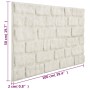 Paneles de pared 3D 10 uds EPS con diseño de ladrillo blanco de vidaXL, Recubrimiento de paredes - Ref: Foro24-332927, Precio...