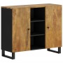 Aparador con 2 puertas madera maciza de mango 90x33x75 cm de vidaXL, Aparadores - Ref: Foro24-352928, Precio: 172,12 €, Descu...