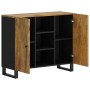 Aparador con 2 puertas madera maciza de mango 90x33x75 cm de vidaXL, Aparadores - Ref: Foro24-352928, Precio: 172,12 €, Descu...