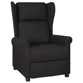 Sillón reclinable de tela negro de vidaXL, Sillones - Ref: Foro24-329641, Precio: 226,40 €, Descuento: %