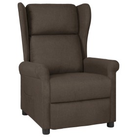 Sillón de masaje reclinable de tela marrón oscuro de vidaXL, Sillones - Ref: Foro24-329644, Precio: 244,99 €, Descuento: %