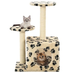 Cat scratching post with sisal post 60 cm beige prints by vidaXL, Cat furniture - Ref: Foro24-170520, Price: 38,36 €, Discoun...