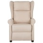 Cream Fabric Recliner by vidaXL, Armchairs - Ref: Foro24-329648, Price: 240,03 €, Discount: %