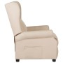 Cream Fabric Recliner by vidaXL, Armchairs - Ref: Foro24-329648, Price: 240,03 €, Discount: %