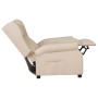 Cream Fabric Recliner by vidaXL, Armchairs - Ref: Foro24-329648, Price: 240,03 €, Discount: %