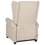 Cream Fabric Recliner by vidaXL, Armchairs - Ref: Foro24-329648, Price: 240,03 €, Discount: %