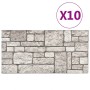 Paneles de pared 3D 10 uds EPS con diseño de ladrillo gris de vidaXL, Recubrimiento de paredes - Ref: Foro24-332929, Precio: ...