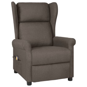 Sillón de masaje eléctrico tela marrón de vidaXL, Sillones de masaje eléctricos - Ref: Foro24-329653, Precio: 246,99 €, Descu...