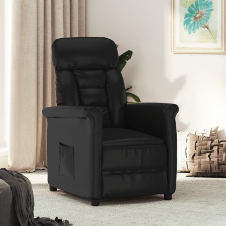 Sillón reclinable de cuero sintético negro de vidaXL, Sillones - Ref: Foro24-329671, Precio: 166,98 €, Descuento: %