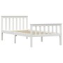 Estructura de cama de madera maciza de pino blanca 90x200 cm de vidaXL, Camas y somieres - Ref: Foro24-283214, Precio: 168,99...