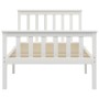 Estructura de cama de madera maciza de pino blanca 90x200 cm de vidaXL, Camas y somieres - Ref: Foro24-283214, Precio: 168,99...