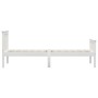 Estructura de cama de madera maciza de pino blanca 90x200 cm de vidaXL, Camas y somieres - Ref: Foro24-283214, Precio: 168,99...