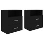 Nightstands 2 units black 50x32x60 cm by vidaXL, Nightstands - Ref: Foro24-803275, Price: 98,62 €, Discount: %