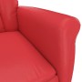 Sillón reclinable de cuero sintético rojo de vidaXL, Sillones - Ref: Foro24-329676, Precio: 233,29 €, Descuento: %