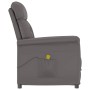 Sillón de masaje de cuero sintético gris de vidaXL, Sillones de masaje eléctricos - Ref: Foro24-329681, Precio: 190,94 €, Des...